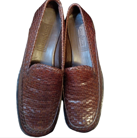 Cole Haan ladies woven leather loafers SZ 7.5 mint condition. - Picture 5 of 9